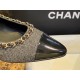 Chanel Chain Tweed Flats