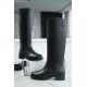 Chanel 22b Diamond-patterned Knight Boots: Crafted from Genuine Calfskin