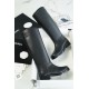 Chanel 22b Diamond-patterned Knight Boots: Crafted from Genuine Calfskin