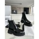 Chanel 22a Chelsea Short Boots: Crafted from Imported Patent Leather, with Approximately 4cm Heel Height