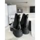 Chanel 22a Chelsea Short Boots: Crafted from Imported Patent Leather, with Approximately 4cm Heel Height