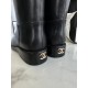 Chanel 23 Classic Knight Boots: Crafted from Premium Calfskin Leather, Luxurious Water-dyed Leather Lining, Stitched with Genuine Leather Outsole, Featuring Large Logo Embossed Leather