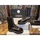 Chanel Martin Boots: The Patent Leather Toe Instantly Adds Refinement to the Overall Look. 