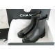 Chanel 22c Chunky Sole Chelsea Boots with Leather and Patent Leather Panels: Featuring Durable Suede Foam Soles