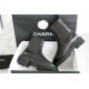 Chanel 22c Chunky Sole Chelsea Boots with Leather and Patent Leather Panels: Featuring Durable Suede Foam Soles