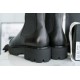 Chanel 22c Chunky Sole Chelsea Boots with Leather and Patent Leather Panels: Featuring Durable Suede Foam Soles