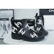 Chanel 23a Black Double C Full Logo Short Rain Boots: Made with Environmentally Friendly Lightweight Rubber Imported from Italy, Inner Fabric Lining Provides Softness, Giving a Feeling of Walking on Clouds. The Displaced Distribution of Logos Instantly El