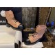 Chanel Apricot Sheepskin Diamond-Patterned Martin Boots