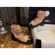 Chanel Apricot Sheepskin Diamond-Patterned Martin Boots