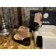 Chanel Apricot Sheepskin Diamond-Patterned Martin Boots