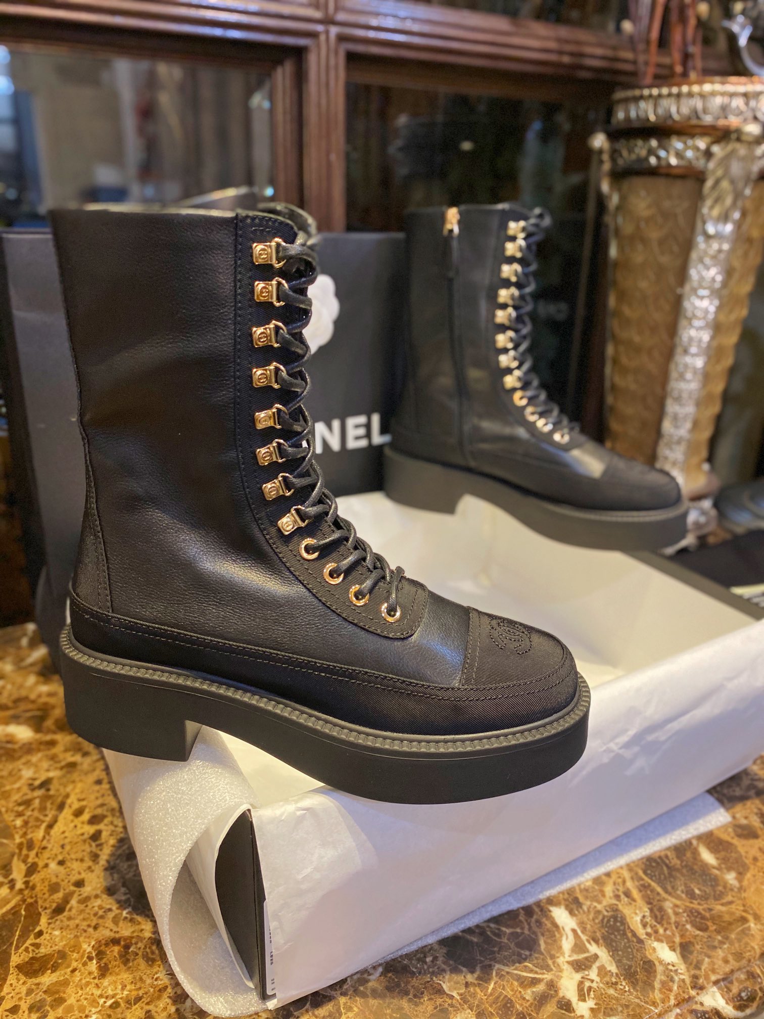 Chanel  Martin Boots Crafted from Calfskin