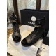 Chanel  23a  Sheepskin Letter Moto Boots