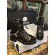 Chanel 23a Chain Martin Boots: Featuring a classic diamond-pattern design, glossy cowhide leather combined with genuine leather rubber six-layer composite sole