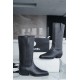 Chanel  23s Square-Toe Knight Boots: Crafted from imported cowhide with fine pores