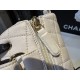 Chanel  23a Black and White Sheepskin Letter Moto Boots