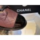 Chanel  23a Burgundy Sheepskin Letter Moto Boots