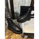 Chanel  23b Black Chunky Sole Martin Boots