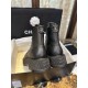 Chanel  23b Black Chunky Sole Martin Boots