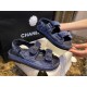 Chanel  Denim Blue Beach Sandals