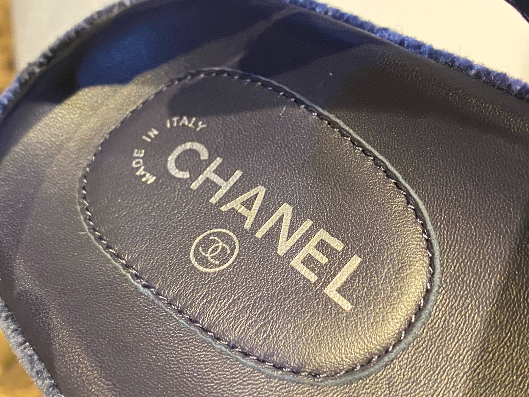 Chanel  Denim Blue Beach Sandals