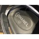 Chanel Black Sheepskin Beach Sandals