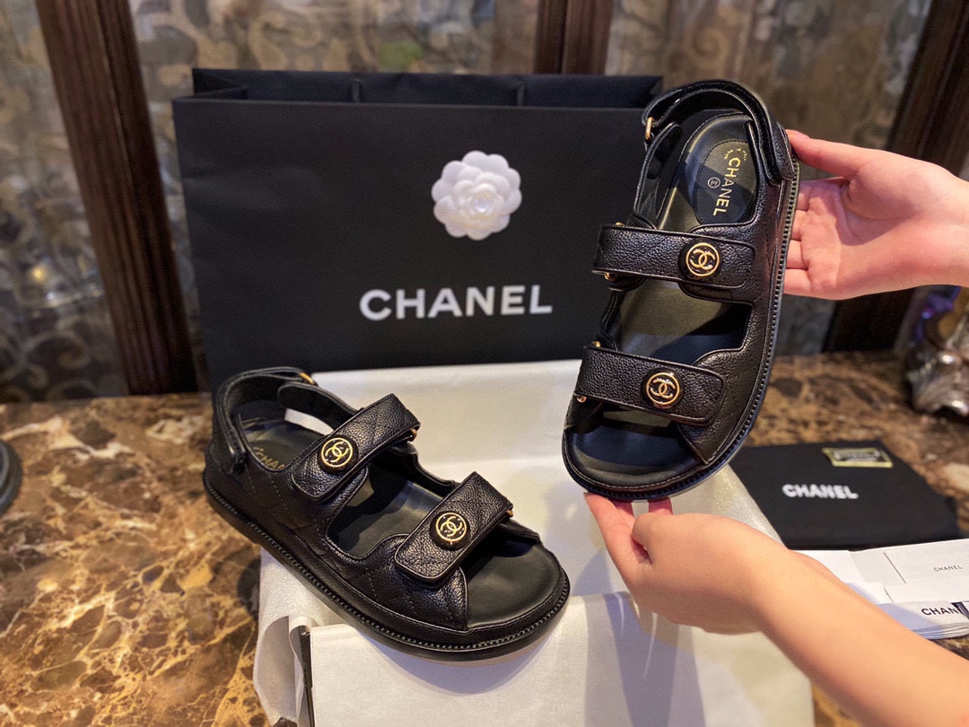 Chanel  Cowhide Dripping Glue Beach Sandals