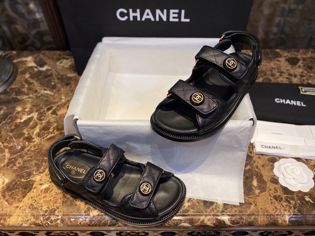 Chanel  Cowhide Dripping Glue Beach Sandals