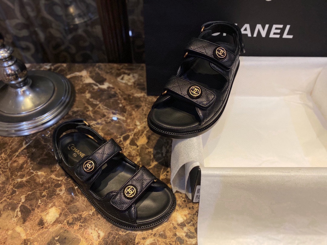 Chanel  Cowhide Dripping Glue Beach Sandals