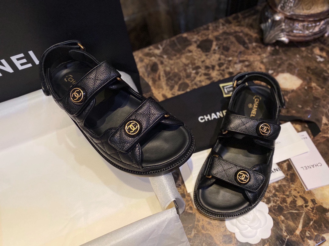 Chanel  Cowhide Dripping Glue Beach Sandals