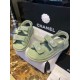 Chanel Green Suede Gold Coin Beach Sandals