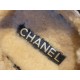 Chanel  Black Horsehair Magic Tape Sandals with Cozy Sheepskin Lining