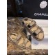 Chanel  Brown Horsehair Magic Tape Sandals - Cozy and Cute with Fluffy Texture