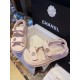 Chanel  Pink Gold Coin Beach Sandals - Imported Embossed Calfskin with Leather Sole, Exquisite Baroque Gold Coin Buckle