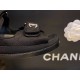 Chanel Classic Beach Sandals with Fabric Upper and Rhinestone Buckle - Perfect Blend of Femininity and Comfort