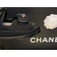 Chanel Classic Beach Sandals with Mesh Fabric and Dripping Glue Buckle