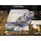 Chanel Classic Beach Sandals Silver Sheepskin - New Silver Sheepskin with Film Coating, Luxurious and Soft Texture