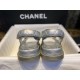 Chanel Classic Beach Sandals Silver Sheepskin - New Silver Sheepskin with Film Coating, Luxurious and Soft Texture