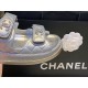 Chanel Classic Beach Sandals Silver Sheepskin - New Silver Sheepskin with Film Coating, Luxurious and Soft Texture