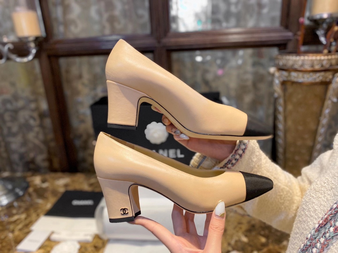 Chanel Chunky Heel Pumps