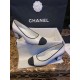 Chanel White Chain High Heels - Slightly Glossy Wrinkled Calfskin with Sheepskin Lining