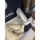 Chanel White Chain High Heels - Slightly Glossy Wrinkled Calfskin with Sheepskin Lining