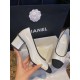 Chanel White Chain High Heels - Slightly Glossy Wrinkled Calfskin with Sheepskin Lining