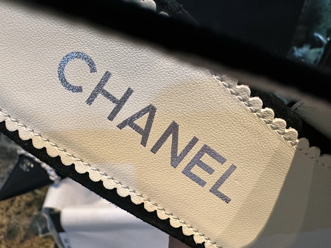 Chanel Pointed Toe Chain High Heels - Elegant and Stylish with Satin Straps and Steel Details