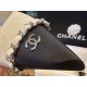 Chanel Sage Green Pointed Toe Chain High Heels - Elegant Blend of Steel, Suede, and Nappa Leather