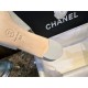 Chanel Sage Green Pointed Toe Chain High Heels - Elegant Blend of Steel, Suede, and Nappa Leather