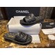 Chanel Classic Black Sheepskin Sandals: Luxurious Comfort with Diamond Pattern Detailing