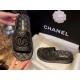 Chanel Classic Black Sheepskin Sandals: Luxurious Comfort with Diamond Pattern Detailing