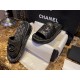 Chanel Classic Black Sheepskin Sandals: Luxurious Comfort with Diamond Pattern Detailing