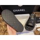 Chanel Classic Black Sheepskin Sandals: Luxurious Comfort with Diamond Pattern Detailing