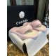 Chanel Pink Sheepskin Sponge Slides